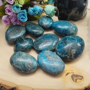 Beautiful Blue Apatite Palm Stones!